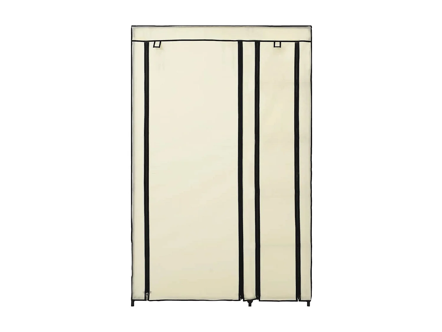 Armarios plegables 2 unidades de tela color crema 110x45x175 cm