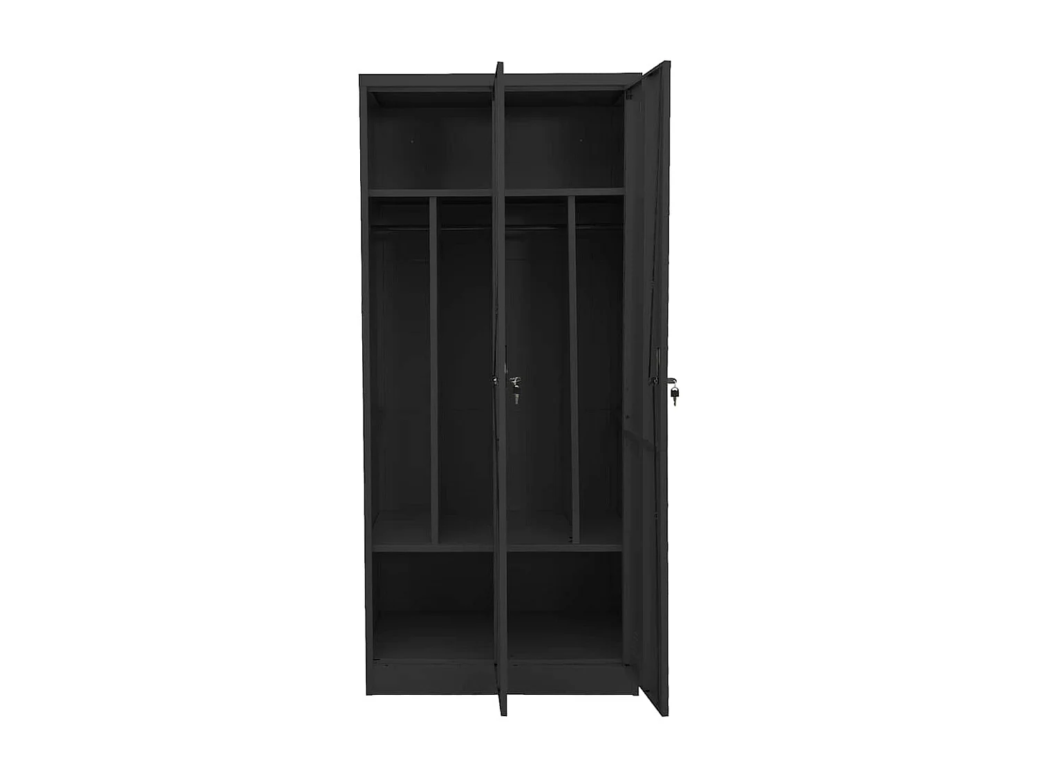Garde-robe Anthracite 80x50x180 cm Acier