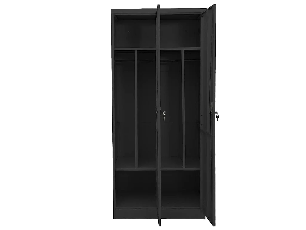 Garde-robe Anthracite 80x50x180 cm Acier