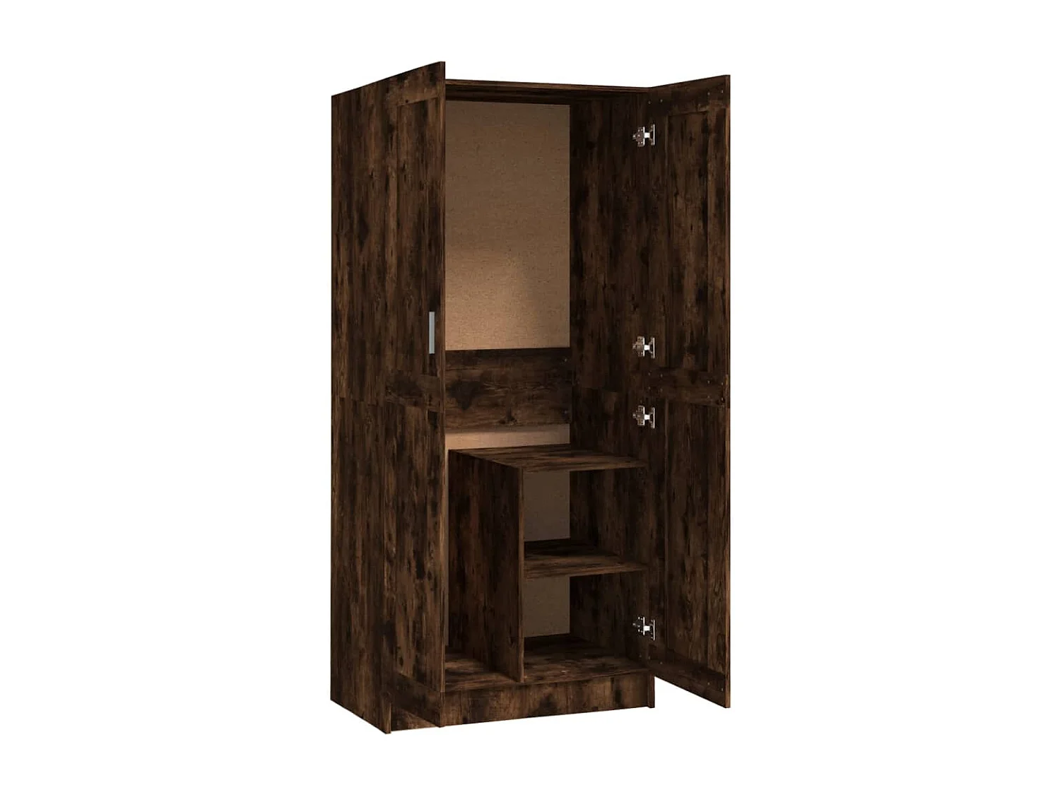 Kleiderschrank Räuchereiche 82,5x51,5x180 cm Holzwerkstoff