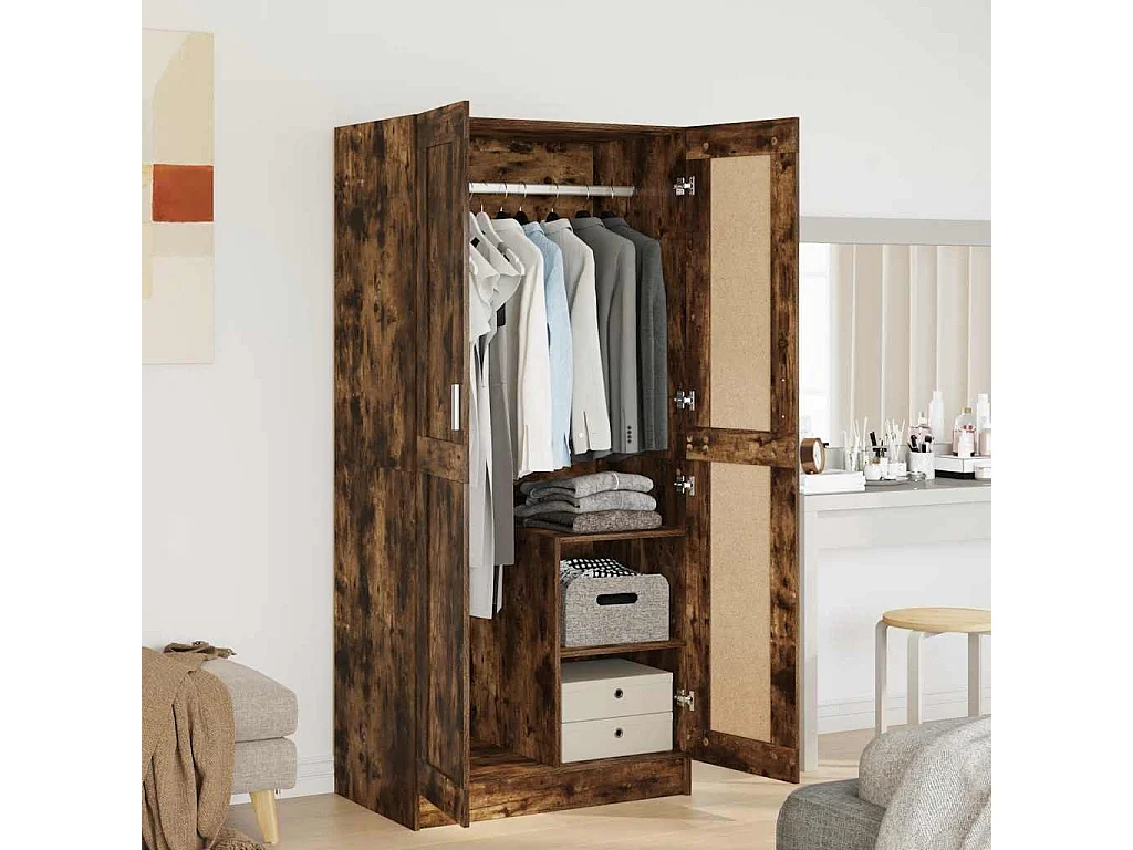 Garde-robe Chêne fumé 82,5x51,5x180 cm Bois d'ingénierie