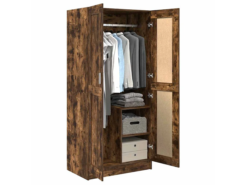 Garde-robe Chêne fumé 82,5x51,5x180 cm Bois d'ingénierie