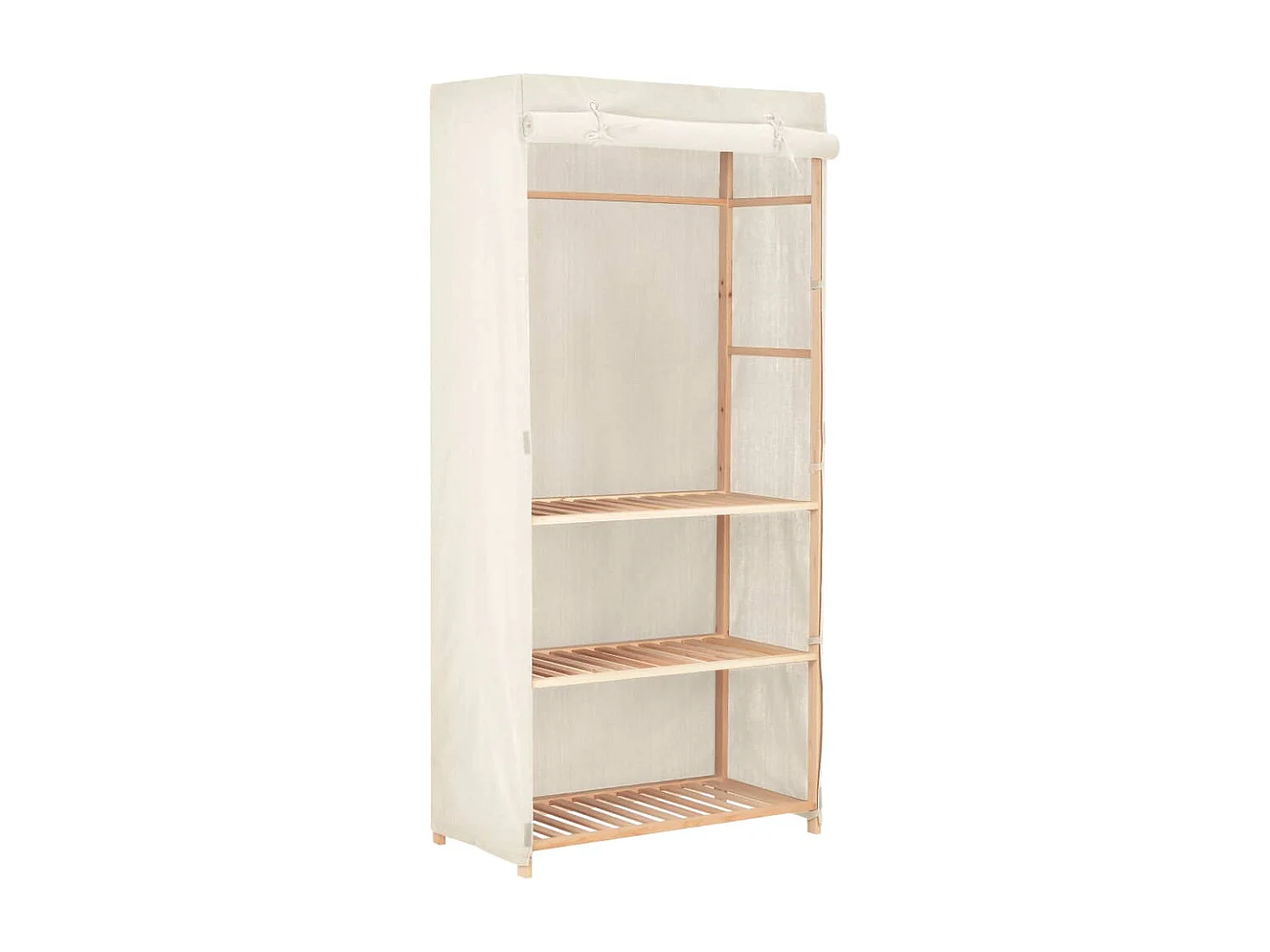 Kleiderschrank mit 3 Ebenen 79 x 40 x 170 cm