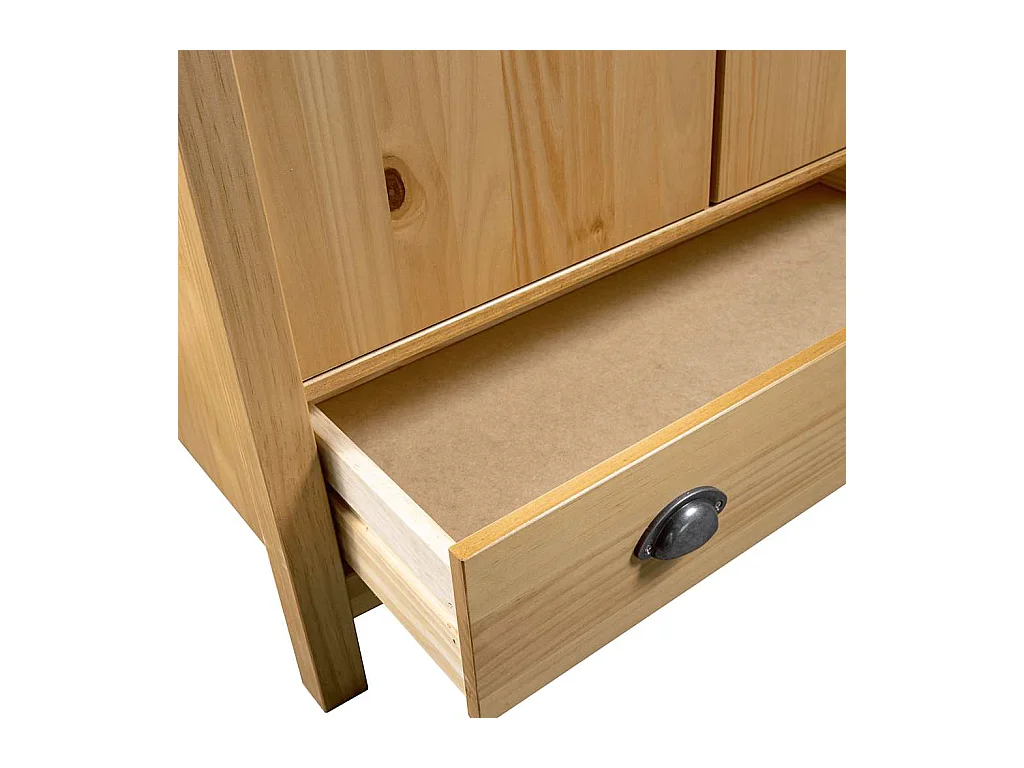 Garde-robe à 2 portes Hill 89x50x170 cm Bois de pin solide