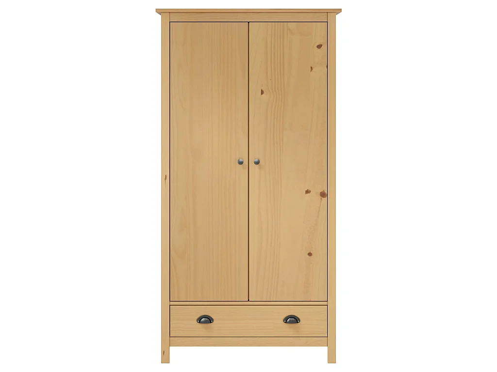 Kleiderschrank mit 2 Türen Hill 89x50x170 cm Massivholz Kiefer