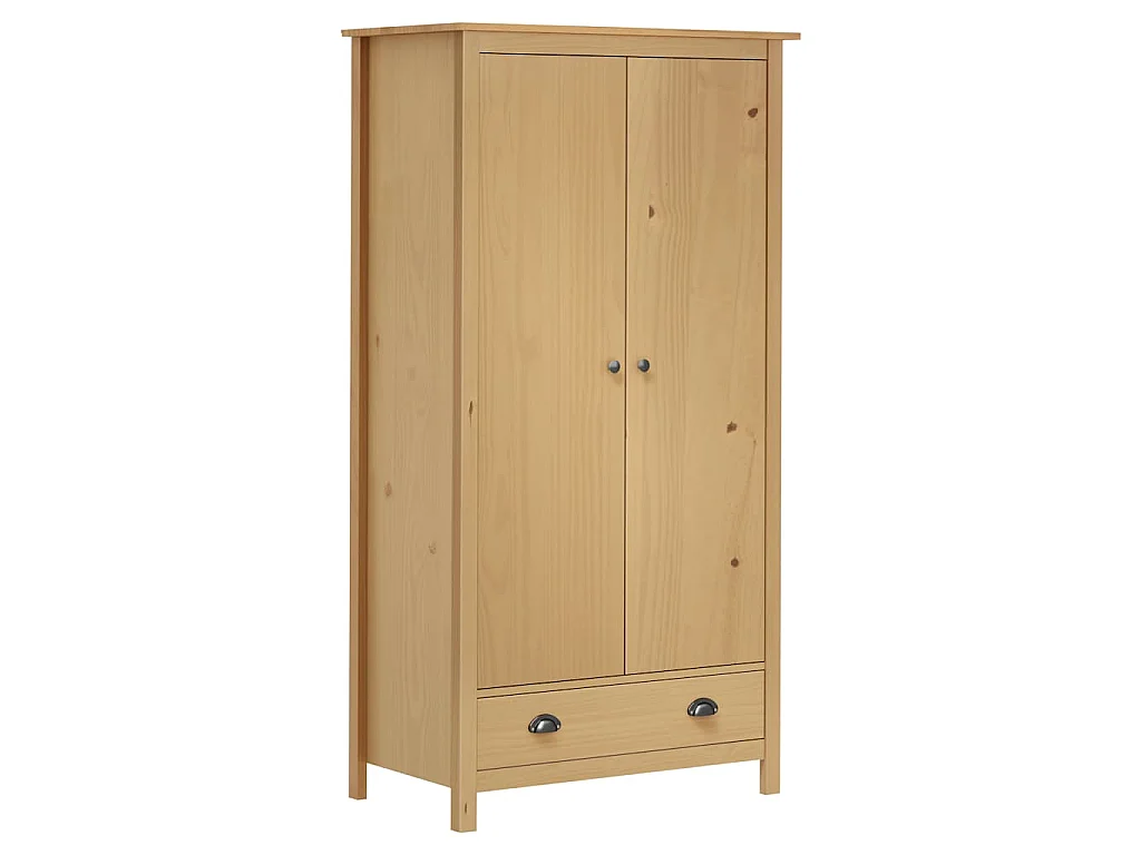 Garde-robe à 2 portes Hill 89x50x170 cm Bois de pin solide