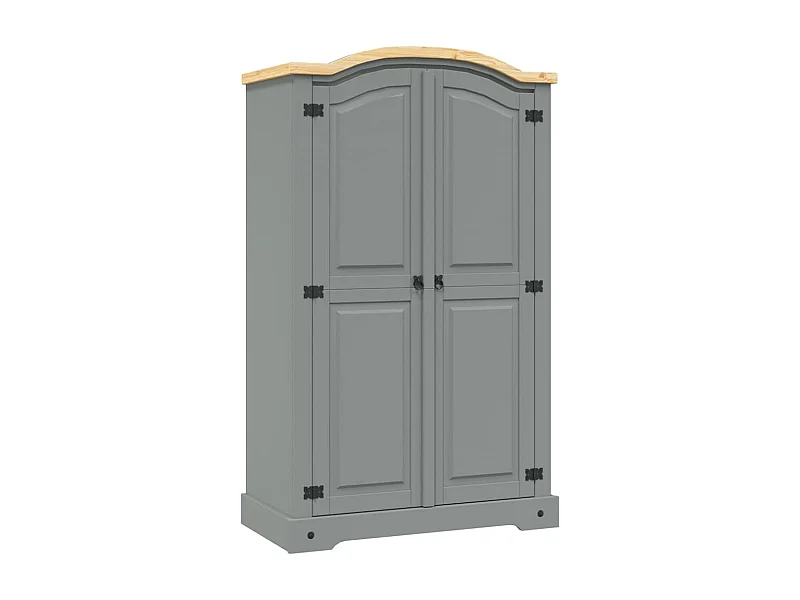 Armario madera de pino Mexicano estilo Corona gris 2 Puertas