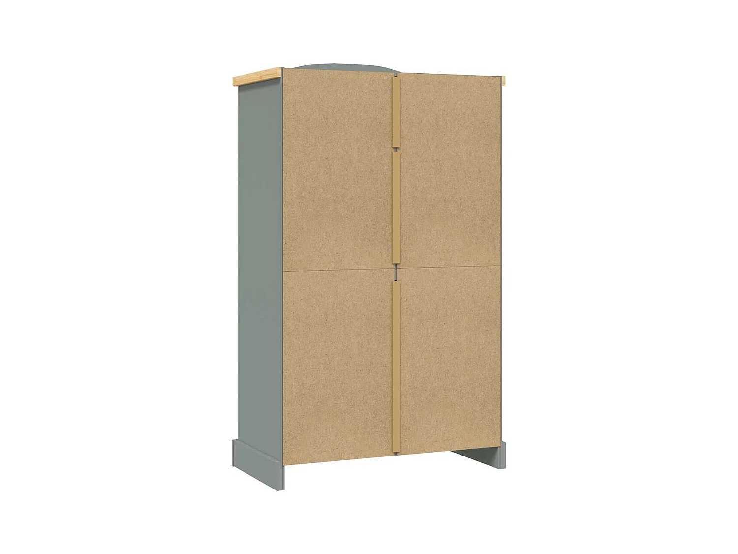 Kleiderschrank Mexiko-Stil Kiefernholz 2 Türen Grau