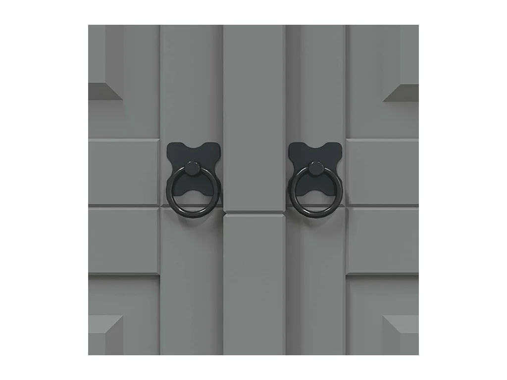Kleiderschrank Mexiko-Stil Kiefernholz 2 Türen Grau