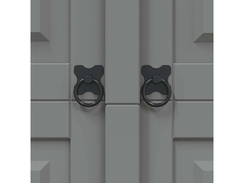 Armadio in Legno di Pino Messicano Corona 2 Ante Grigio