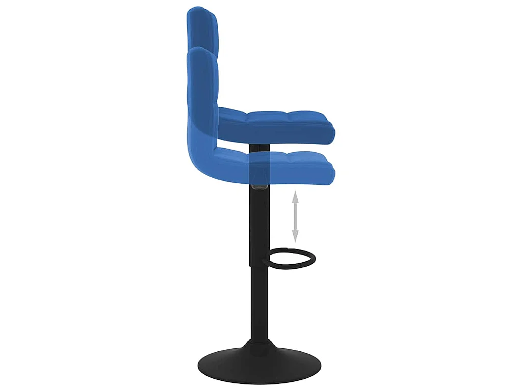 Barkrukken 2 st fluweel blauw