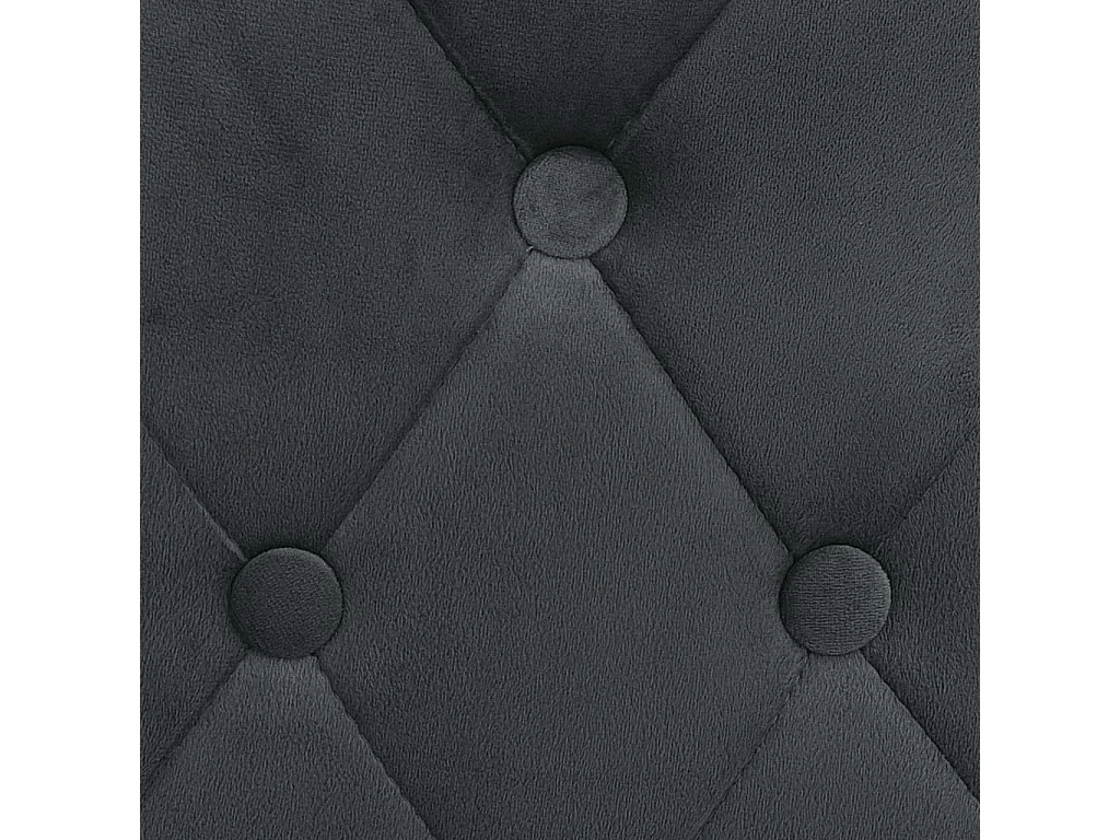 Chaises de bar lot de 2 gris foncé velours