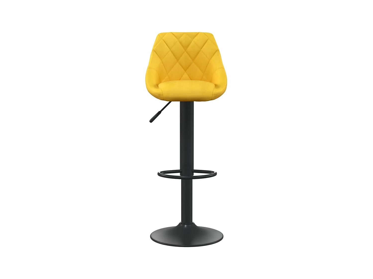 Tabourets de bar lot de 2 jaune moutarde velours