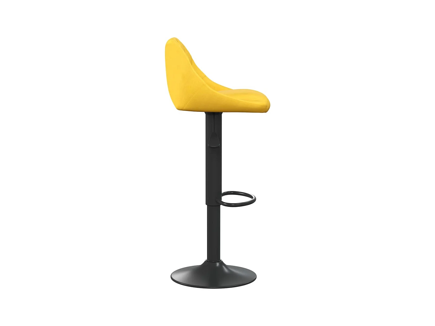 Tabourets de bar lot de 2 jaune moutarde velours