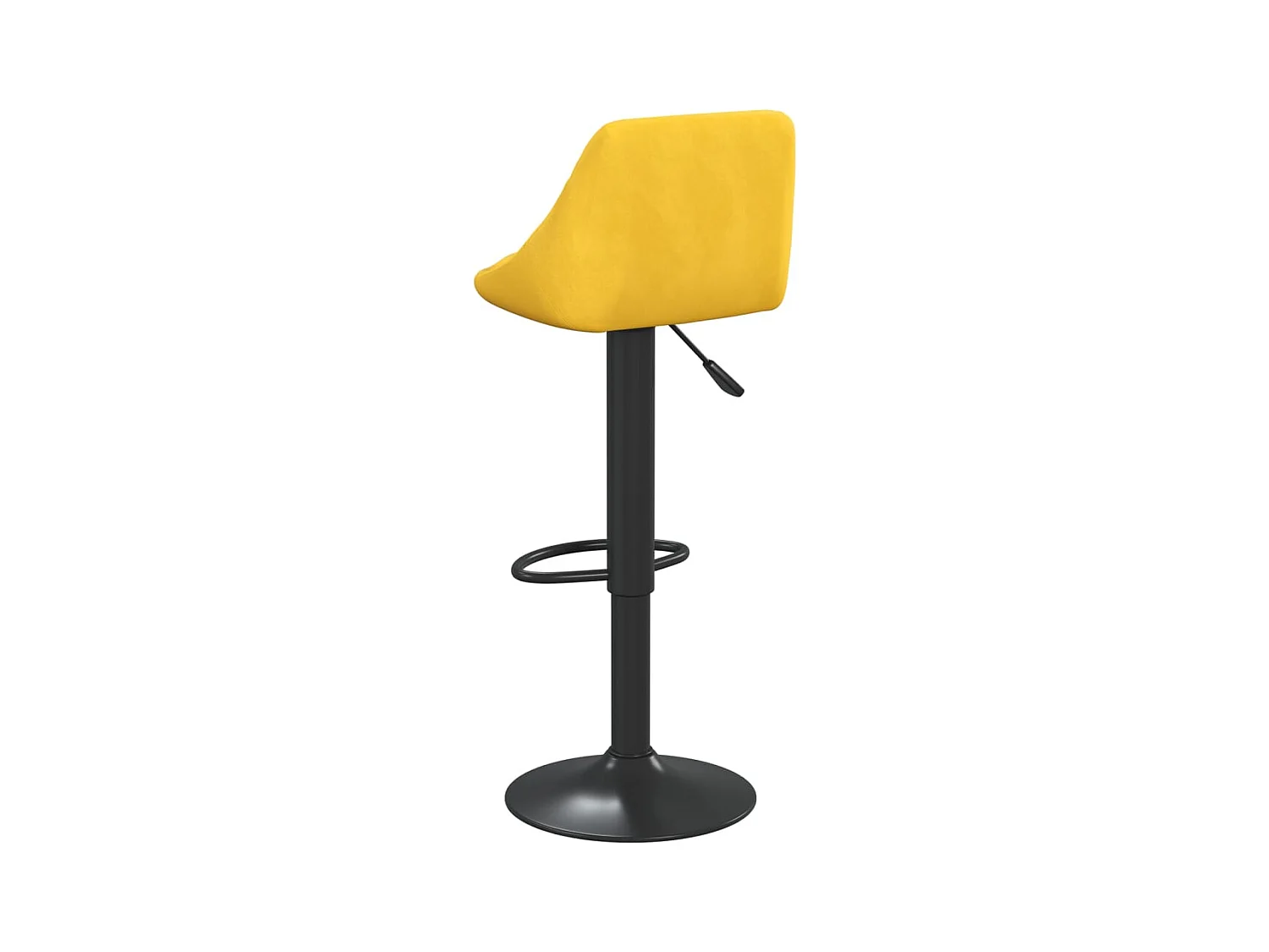 Tabourets de bar lot de 2 jaune moutarde velours