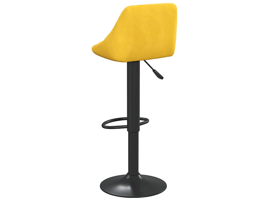 Tabourets de bar lot de 2 jaune moutarde velours