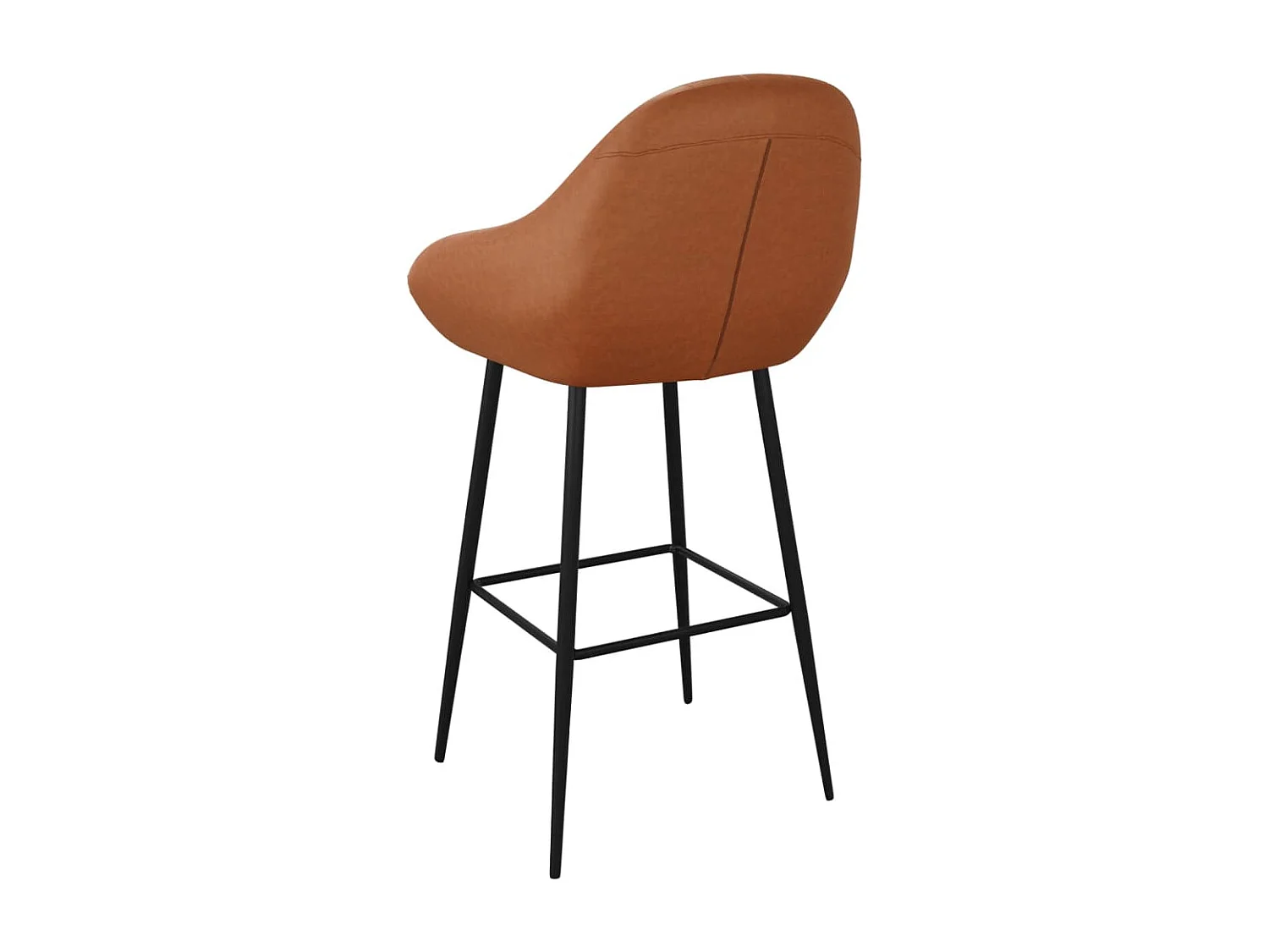 Tabourets de bar lot de 2 marron clair similicuir