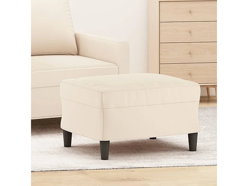 Fußhocker Creme 60x50x41 cm Samt