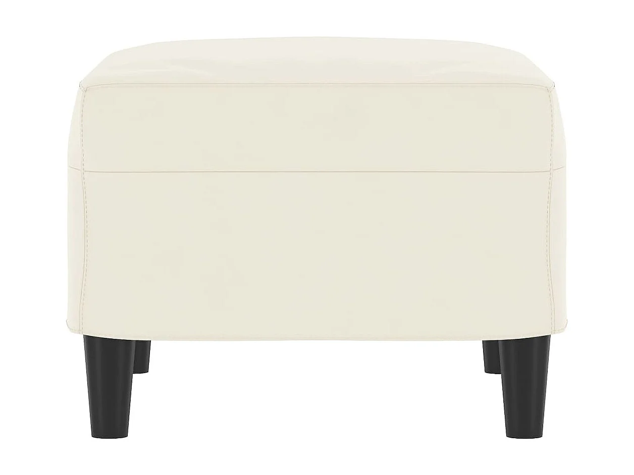 Apoio de pés 60x50x41 cm veludo cor creme