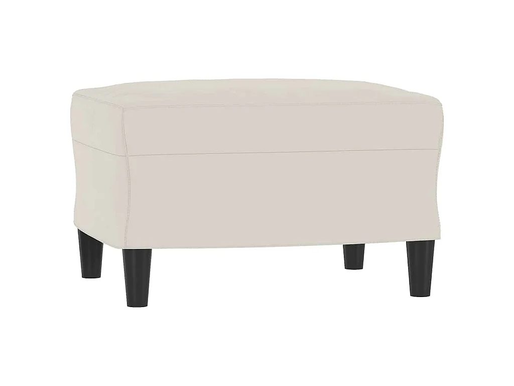 Repose-pied Crème 60x50x41 cm Velours