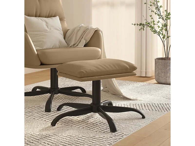 Fußhocker Cappuccino-Braun 60x60x36 cm Kunstleder