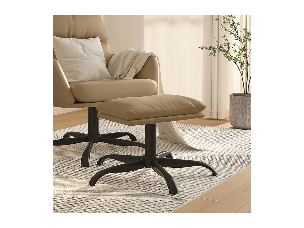Repose-pied Cappuccino 60x60x36 cm Similicuir