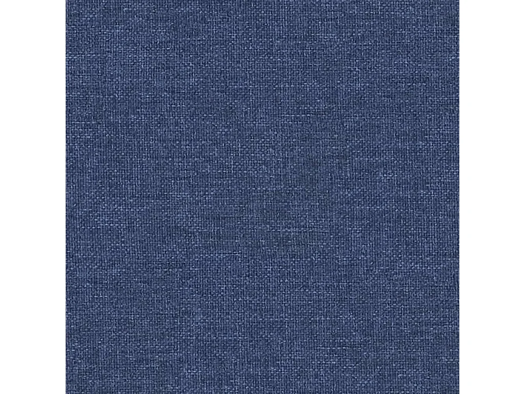 Voetenbank 60x60x36 cm stof en kunstleer blauw