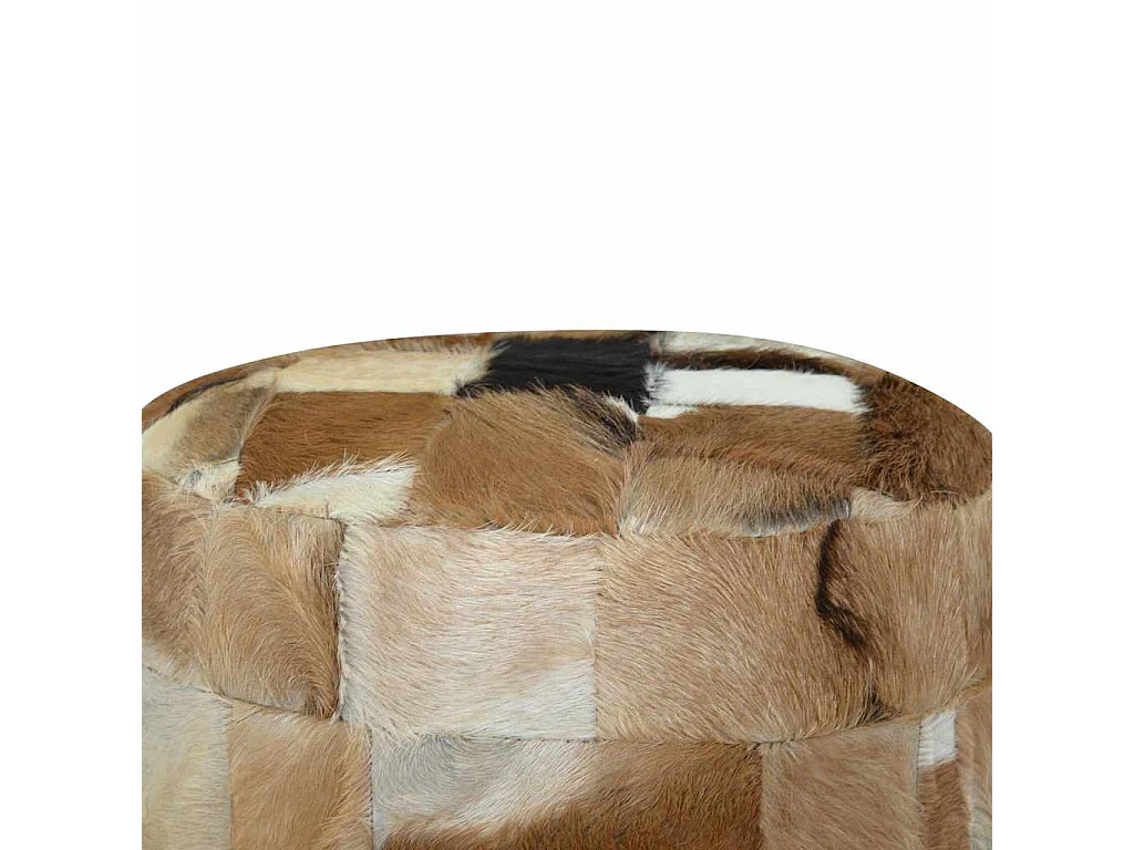 Poef rond 50x50x45 cm geitenleer