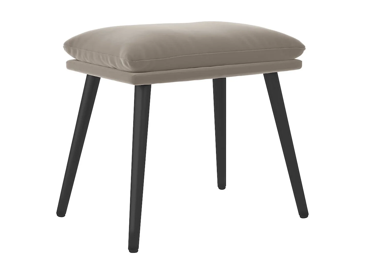 Fußhocker Hellgrau 45x29,5x35 cm Samt