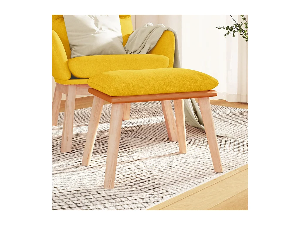 Repose-pied Jaune moutarde 45x29,5x35 cm Tissu et similicuir