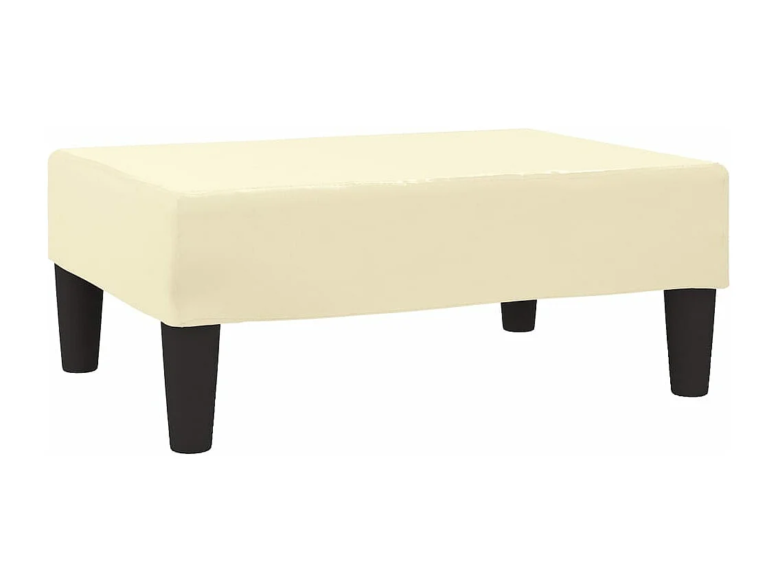 Poggiapiedi Crema 78x56x32 cm in Similpelle
