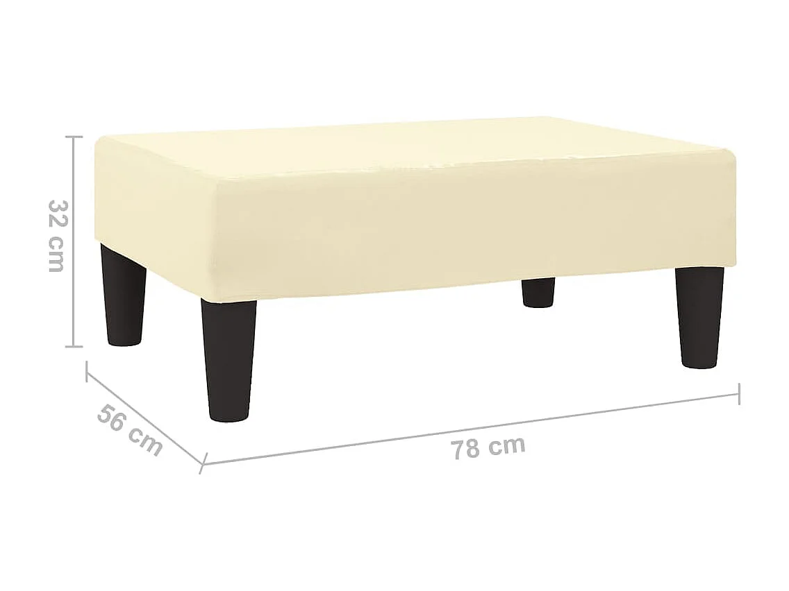 Poggiapiedi Crema 78x56x32 cm in Similpelle