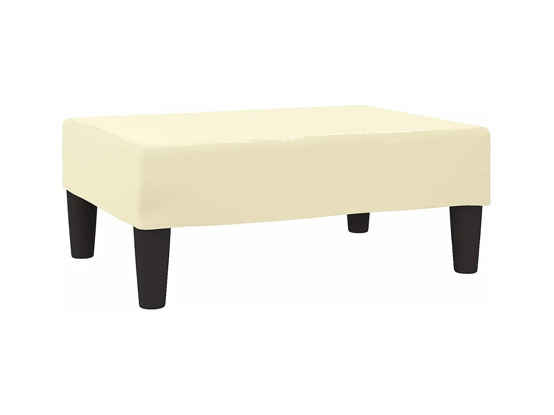 Voetenbank 78x56x32 cm kunstleer crèmekleurig