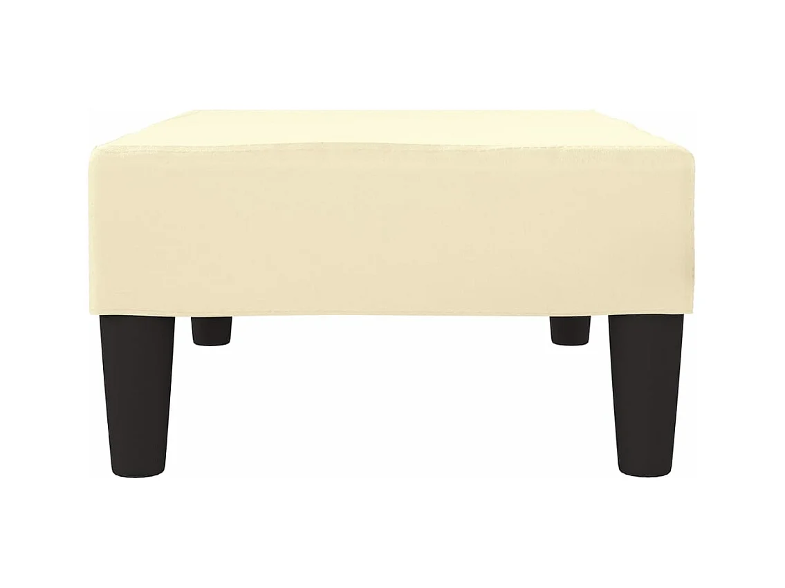 Voetenbank 78x56x32 cm kunstleer crèmekleurig