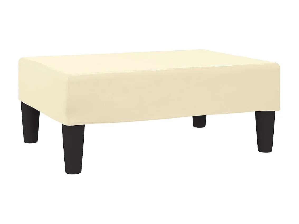 Repose-pied Crème 78x56x32 cm Similicuir
