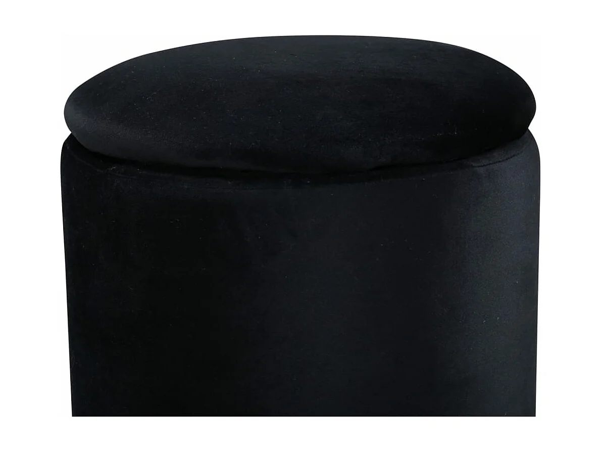 Pouf Limpen 32x32x40 cm Velours Noir