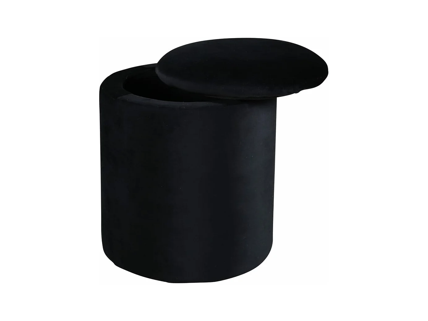 Venture Home Pouf Limpen 32x32x40 cm Velluto Nero