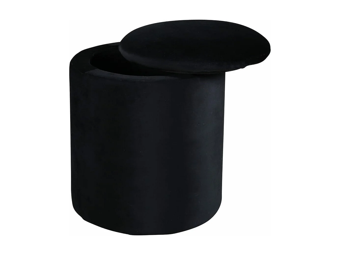 Pouf Limpen 32x32x40 cm Velours Noir