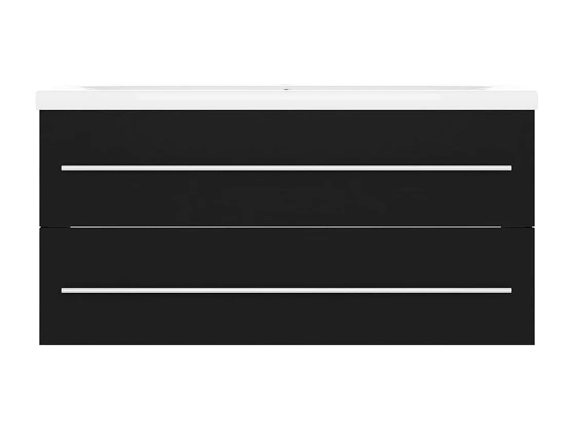 Mueble con lavabo aglomerado negro