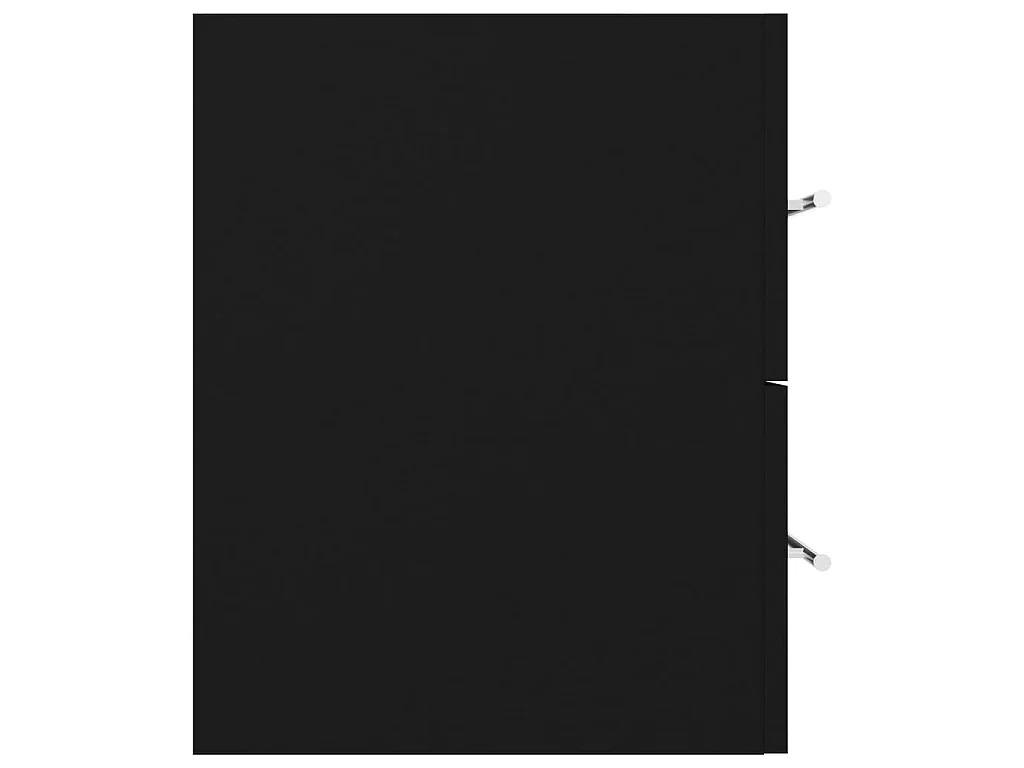 Armoire d'évier avec lavabo intégré Noir Aggloméré