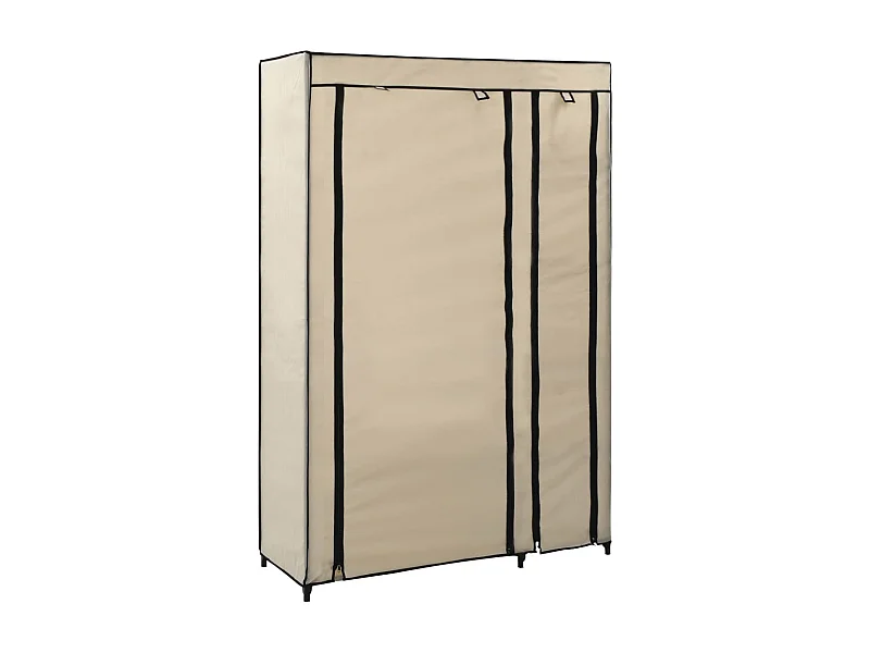 Faltschrank Creme 110x45x175 cm Stoff