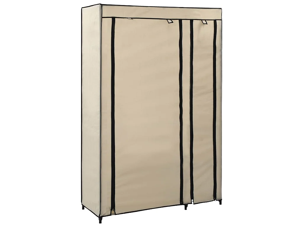 Garde-robe pliable Crème 110x45x175 cm Tissu