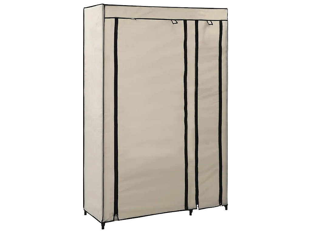 Garde-robe pliable Crème 110x45x175 cm Tissu