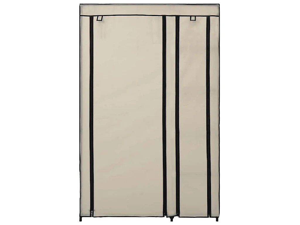 Faltschrank Creme 110x45x175 cm Stoff