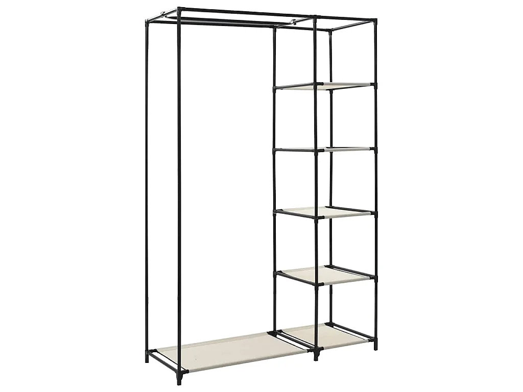 Faltschrank Creme 110x45x175 cm Stoff