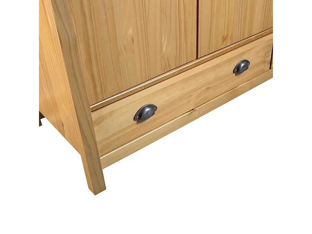 Garde-robe à 3 portes Hill 127x50x170 cm Pin solide