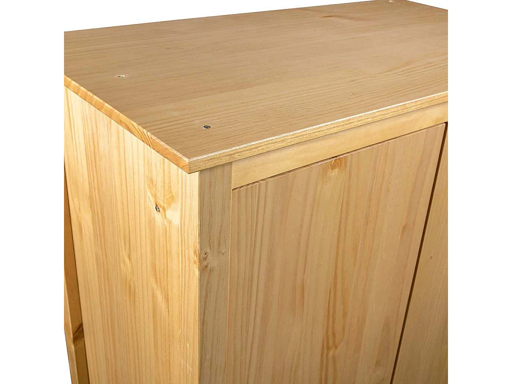 Garde-robe à 3 portes Hill 127x50x170 cm Pin solide