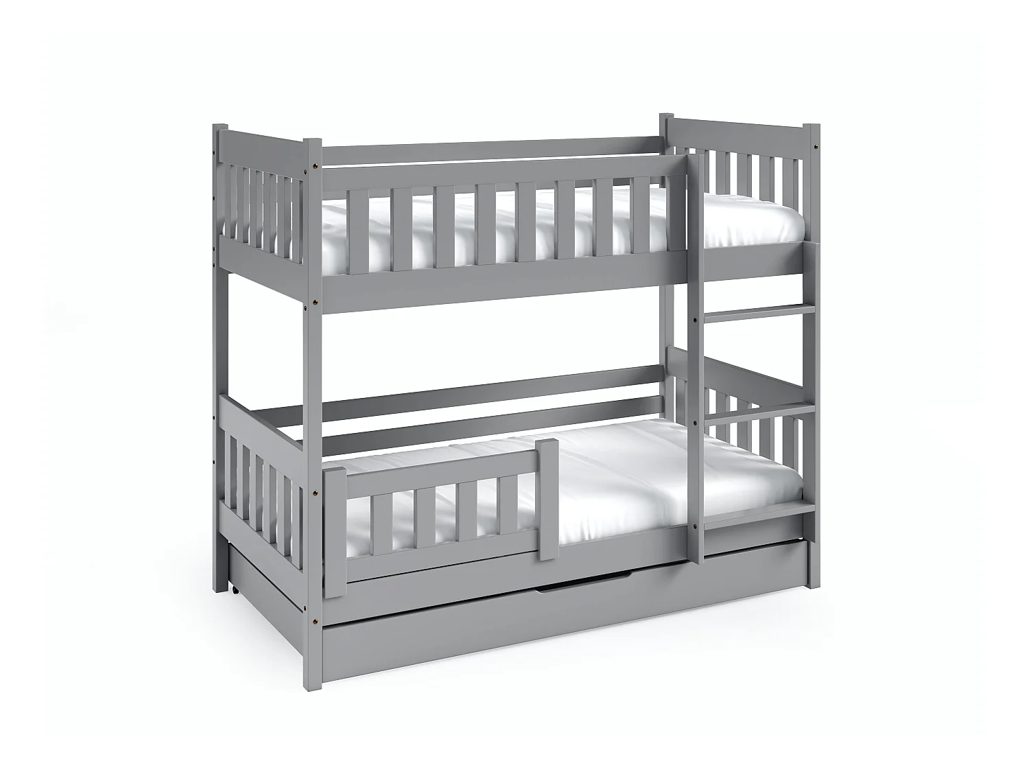 Lit superposé LILA 86x198x141 (80x190 Cm) Gris
