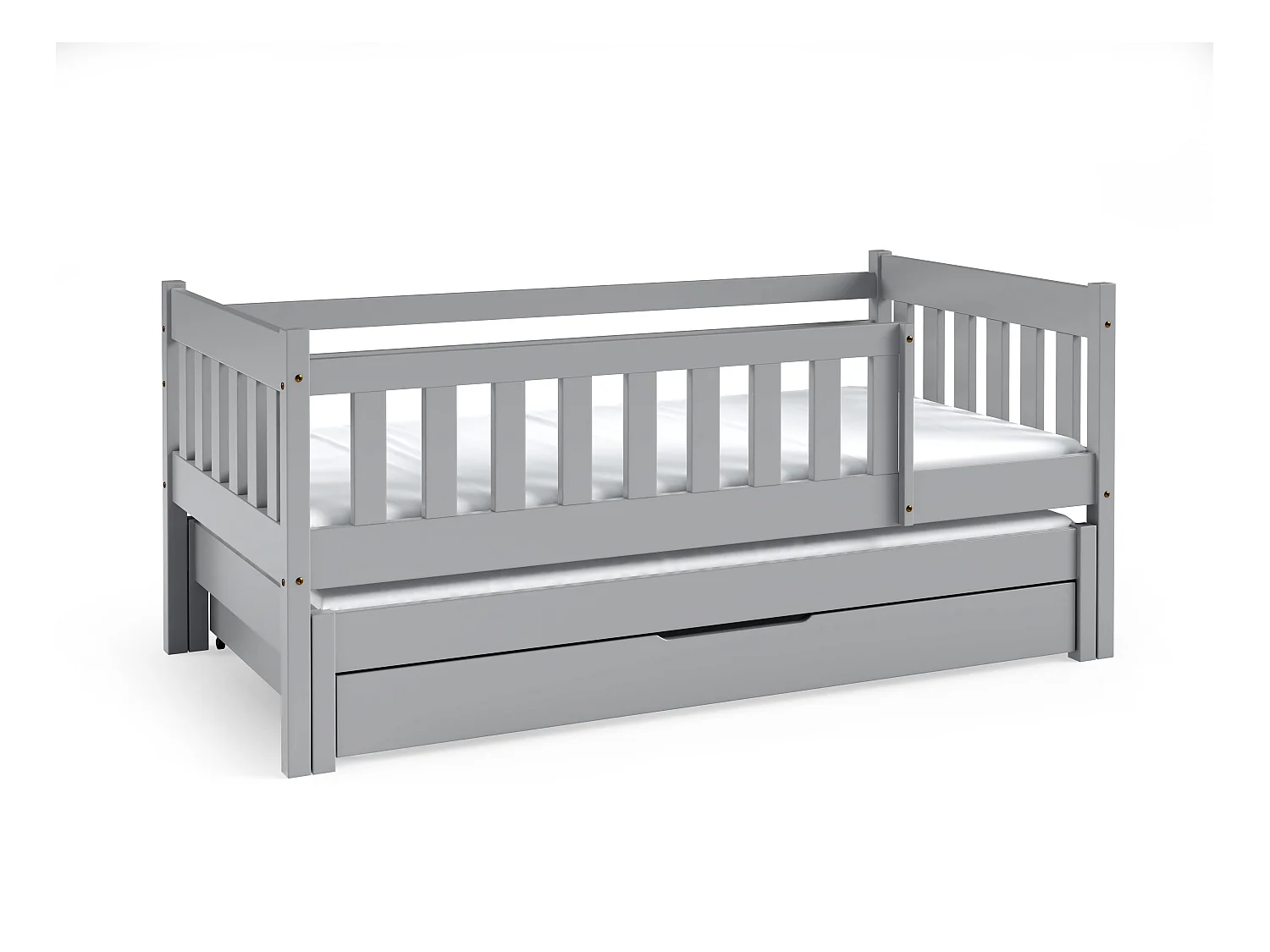 Lit simple enfant NELA 86x168x75 (80x160 Cm) Gris