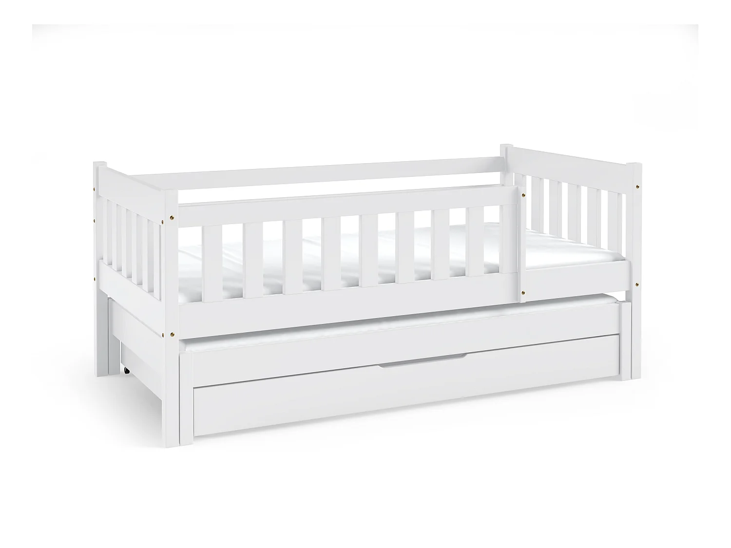 Lit simple enfant NELA 86x168x75 (80x160 Cm) Blanc
